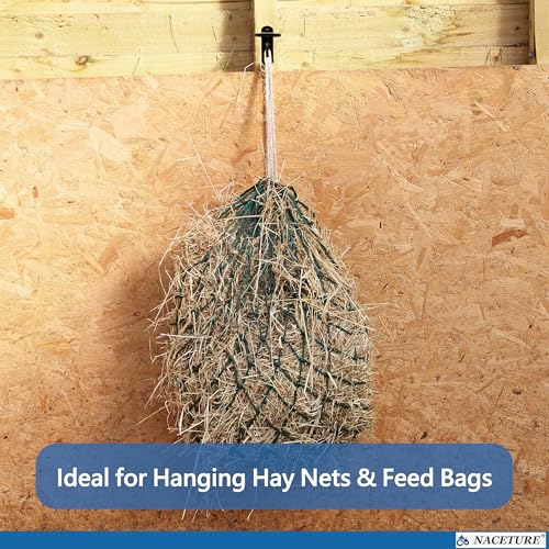 NACETURE Heavy Duty Horse Stall Bucket Hooks, 6 Pack