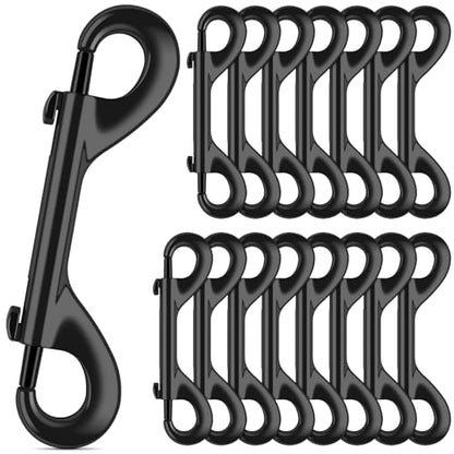 ERKOON Extra Large 4.7 inch Double Ended Bolt Snaps Hooks 220lbs Load Capacity Zinc Alloy Double Sided Clips Heavy Duty Trigger Snap for Dogs Leashes/Water Bucket/Horse Feed/Hammocks (16 Pack) - size: 16 Pack