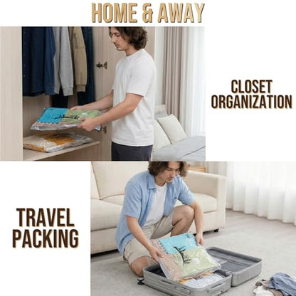 TAILI Vacuum Storage Bags with Rechargeable Pump, 8 Combo(3M+3L+2XL) - size: 8 Travel