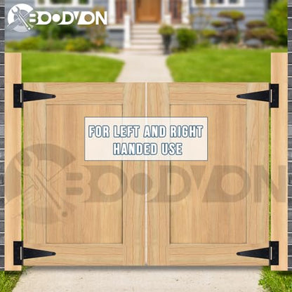 10 Inch T-Strap Gate Hinges, Shed Barn Door Hinges Heavy Duty, Black Tee Hinges for Wooden Fences, Yard Gate, Wrought Hardware Iron Rustproof (2Pack/Set) - size: 10 Inch