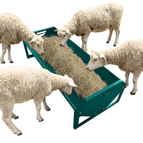 Garvee Livestock Feeder, 45.13" Hay Feeder for 10 Sheep Once - color: Dark Green