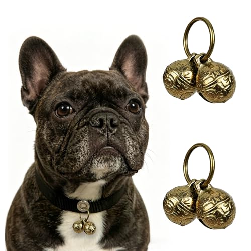 Copper Pet Collar Bells, 4 PCS 0.67 Inch Alloy Bells, Extra Loud Universal Size Pendant Accessories for Dogs, Cats & All Small Pets, Anti-Lost Tracking & DIY Use