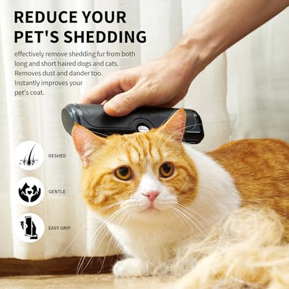 Deshedding Dog Brush for Shedding, Black - color: Black