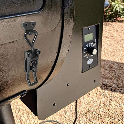 4PCS Toggle Latch Clamp 660 lbs Adjustable Toggle Latch Black Toggle Clamp GH-4003 Lockable Quick Release Pull Latch Hasp Metal Draw Latch for Door, Box Case Trunk, Smoker Door, Jig - color: Black-4pcs-660lbs