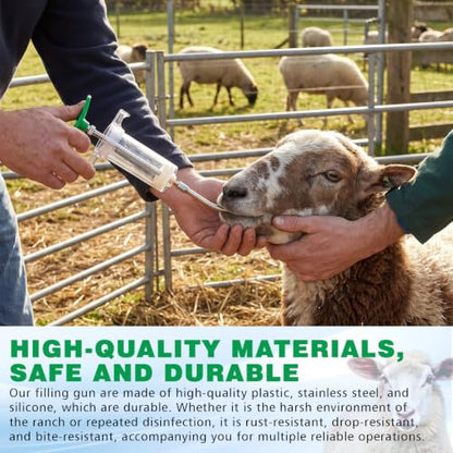 Threlaco 30ml 2 Pcs Drench Gun for Goats, Sheep & Cattle - size: 30ml