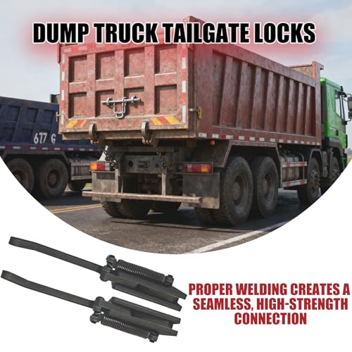 Tailgate Locks Set: 2 Left + 2 Right, Steel Latch Assembly Tailgate Latch Fit Dump Trucks, Tractor Beds, Metal Dump Body Trucks, Large Vehicles, Weld-On Design