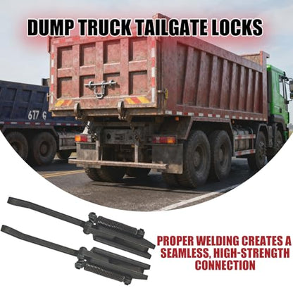 Tailgate Locks Set: 2 Left + 2 Right, Steel Latch Assembly Tailgate Latch Fit Dump Trucks, Tractor Beds, Metal Dump Body Trucks, Large Vehicles, Weld-On Design