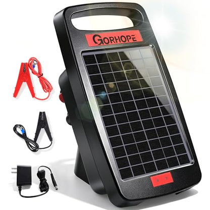 20 Miles Solar Electric Fence Charger with Short Circuit Alarm,0.32JPowered - size: GOR32（20M0.32J）