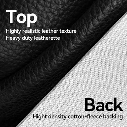 Heavy Duty Leatherette Billiard Pool Table Cover, Waterproof & Tearproof Cover for Pool Table 7/8/9FT (Black/Faux Lambskin, 9FT-(112"LX 62"WX 8“H))