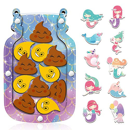 Qunclay Potty Training Jar with Stars for Toddlers,Mermaid Style - style: Mermaid Style