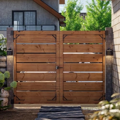 Gate Corner Brace Kit, Adjustable Anti-Sag Hardware for Wooden Gates