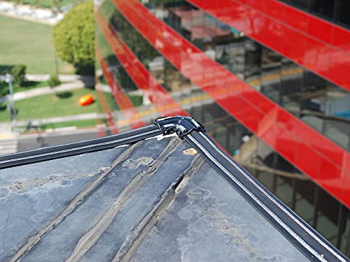 Bird Barrier Bird-Shock Flex-Track – 50ft Low Profile Electrified Track Bird Deterrent – Flexible PVC Strips with Stainless Steel Braid – Bird Repellent for Roofs, Parapets, Ledges - Brick Red - color: Brick Red