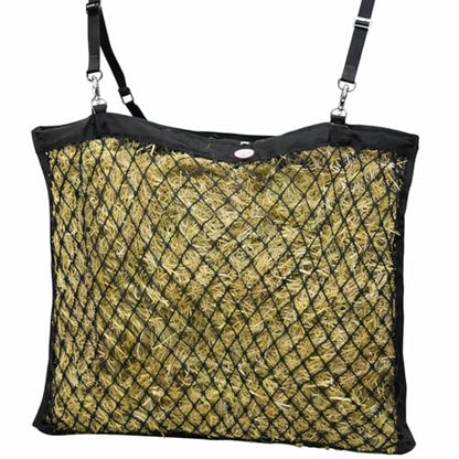 XL Double-Sided Knotless Slow Feed Hay Net – Holds 5–6 Flakes, 2"x2" Openings, Comfortable for Horse Muzzles, 1000D Mesh Side Gussets, Adjustable Hanging Strap, Durable & Safe Design