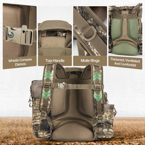 BLISSWILL Hunting Bucket Backpack with Seat Suitable for 5-gallon fishing - color: Rock Bark