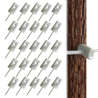 Electric Fence Ceramic Insulator, Heavy Duty Lag Screws 25 PCS - style: 25 PCS