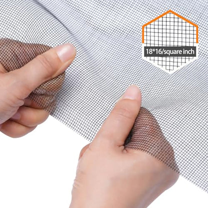 Fiberglass Window Screen Roll 84" x 100' Continuous Roll UV Protection Install and Repair Door and Window Screen(84" x 100', Black) - color: Black, size: 84" x 100'