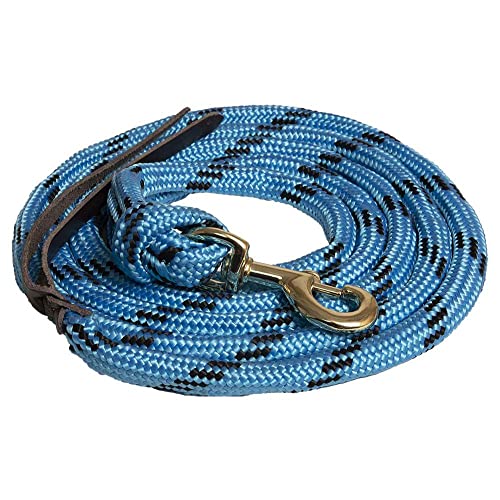 Mustang Poly Cowboy Lead Rope Turq/Black - color: Turq/Black