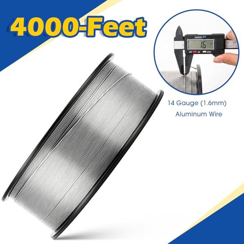 Gisafai 4000 ft 16 Gauge Aluminum Wire for Electric Fencing - size: 4000 ft 16 Gauge
