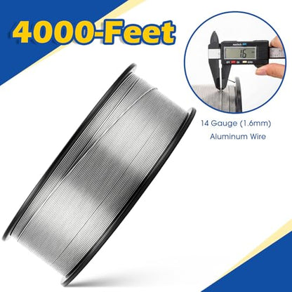 Gisafai 4000 ft 16 Gauge Aluminum Wire for Electric Fencing - size: 4000 ft 16 Gauge