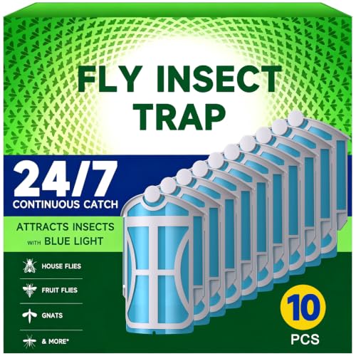 10 Pack Flying Insect Trap Refills, Compatible with Flying Insect Trap M364 M364A and Max, Catch Gnats, House & Fruit Flies - Use Easily