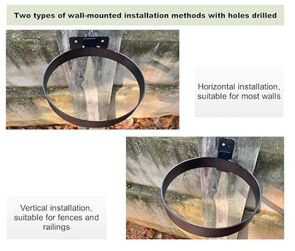 5-Gallon Bucket Holder, Wall-Mounted Istallation,Applicable to Courtyards, Warehouses, and Horse Farms (Excluding Buckets) (Black 1 PCS)
