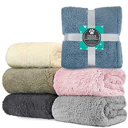 PetAmi Fluffy Sherpa Waterproof Dog Blanket for Large Pet Cat, 40x60 Pink - color: Pink, size: Large (40x60)