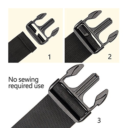 DYZD Plastic Buckle Repair Kit Quick Release Buckles No Sewing Required for Backpack Bag (25 mm, 2pcs Black) - color: 2pcs Black