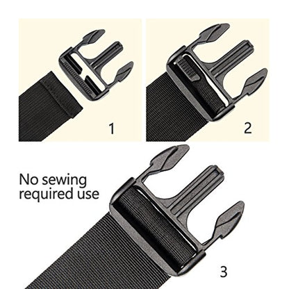 DYZD Plastic Buckle Repair Kit Quick Release Buckles No Sewing Required for Backpack Bag (4pcs Black,25 mm) - color: 4pcs Black