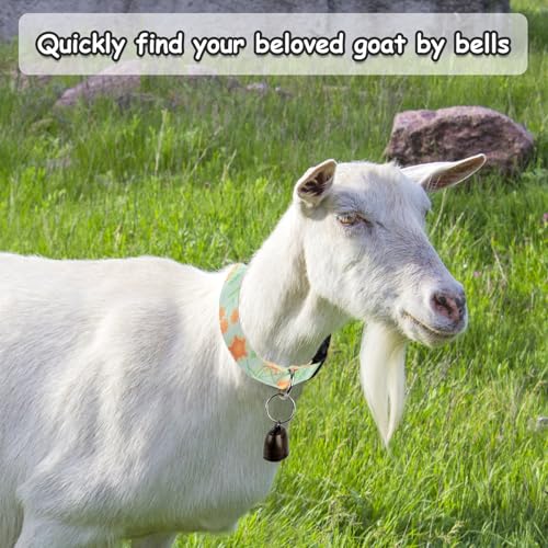 5 Pack Floral Goat Collars with Bells,Anti-Lost Pet Collarr - color: Floral+Groovy Pattern