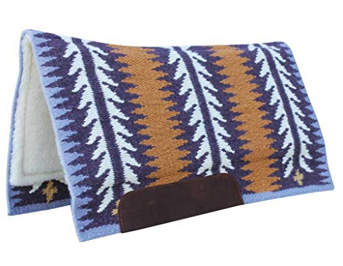 Professional's Choice Ventana Western Saddle Pad | Contoured Design, 100% New Zealand Wool, Moisture-Wicking Fleece, Wear Leathers - color: Night Sky, size: 33x38