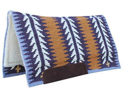 Professional's Choice Ventana Western Saddle Pad | Contoured Design, 100% New Zealand Wool, Moisture-Wicking Fleece, Wear Leathers - color: Night Sky, size: 33x38