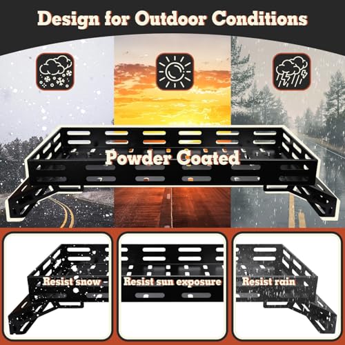 TOPOWN Heavy Duty UTV Overbed Cargo Rack with Adjustable Mounting Brackets