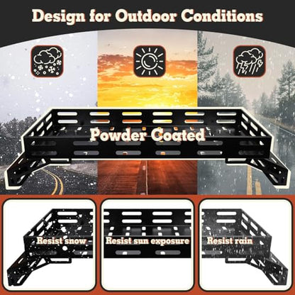 TOPOWN Heavy Duty UTV Overbed Cargo Rack with Adjustable Mounting Brackets