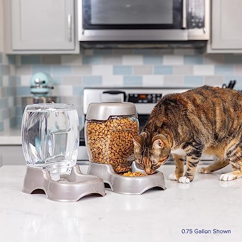 Petmate Pet Cafe Water Dispenser, .75 GAL, Pearl Tan - color: Pearl Tan, size: 0.75 GAL
