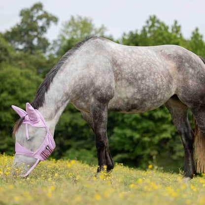 Equinavia Algard Horse Fly Mask with Nose Cover, Soft Mesh Full Face Design - color: Sweet Pink, size: Pony