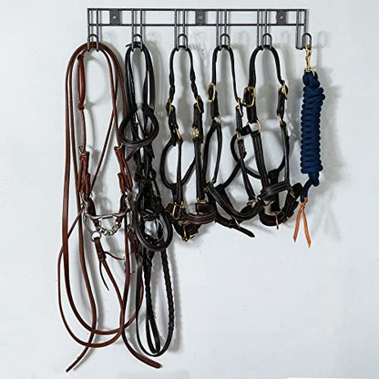EASY-UP Pro Magnetic 6 Hook Tack Rack | Stable and Trailer Essential | High-Strength Magnets | Easy Horse Tack Organization