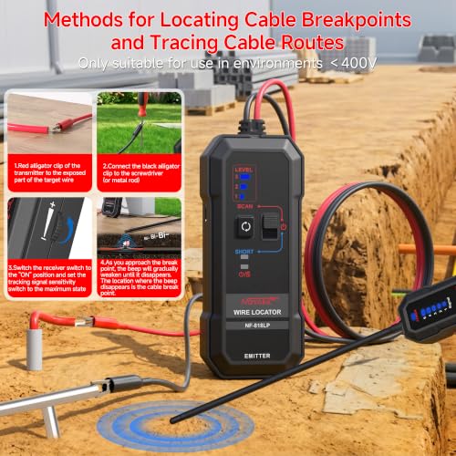 NOYAFA Underground Wire Locator,Underground Cable Locator