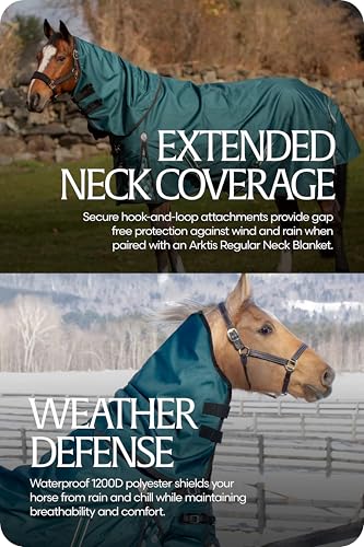Equinavia Arktis Turnout Neck Cover No Fill | 1200 Denier - Deep Green - S - color: Deep Green, size: S