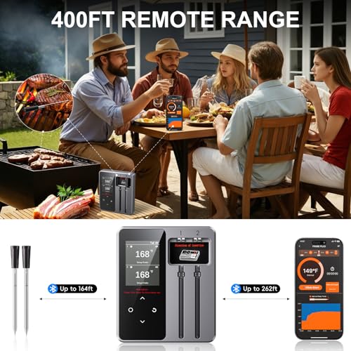 Newise Wireless Bluetooth Meat Thermometer - 2 Probes & Smart App - size: 2 Probes