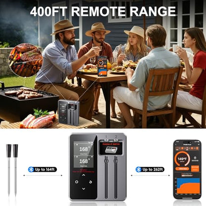 Newise Wireless Bluetooth Meat Thermometer - 2 Probes & Smart App - size: 2 Probes