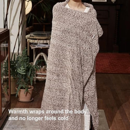 Templewet Heated Blanket Throw 50" x 60",Cute Electric Blanket,Brown | Timer Settings,Auto Off,Soft Sherpa Heated Throw Blanket,Machine Washable,Fast Heating for Sofa Bed Office Use,Gifts for Mom - color: Brown