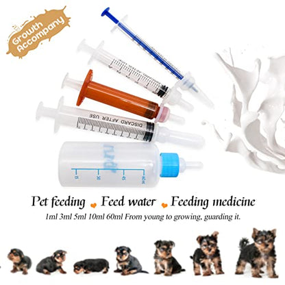 Puppy Kitten Bottle for Nursing, Newborn Baby Dog Cat Rabbit Feeding Feeder