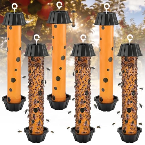 6pk Fly Trap Fly Stick Fly Strips Hanging Indoor & Outdoor - size: 6 pack
