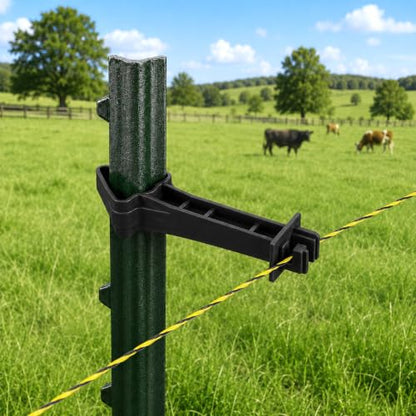 120 Pcs T Post Electric Insulators, 5" Electric Fence Extender Insulator - color: 120 Black