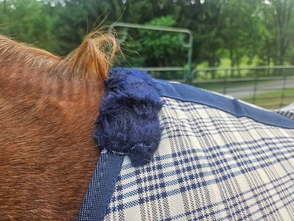 Navy Beige Plaid Horse Stable Sheet with Front Gussets, Lightweight Polyester Sheet for Horses, Travel, Stable & Show Use (Navy Beige Plaid, 72") - size: 72"