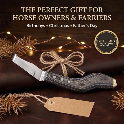 Premium Hoof Knife with Brass End, Stainless Steel