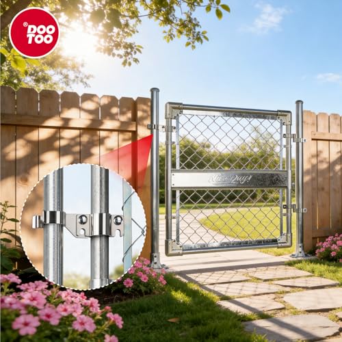 Stainless Steel 1-3/8" x 1 5/8" Chain Link Gate Latch （Fit 1-3/8" Gate Frame）, Heavy Duty Chain Link Fence Gate Fork Latch with Hole for Padlock 2Pack - color: 1-3/8"x1-5/8"