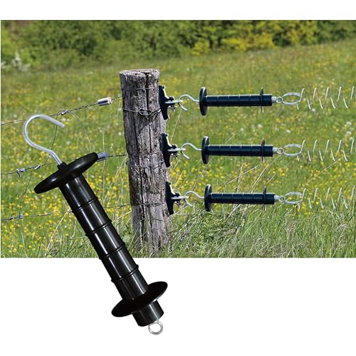 Insulated Fence Plastic Gate Handle, 10PCS Handle Heavy Duty Electric Fence Gate Handle, Black - color: Black, size: PK10