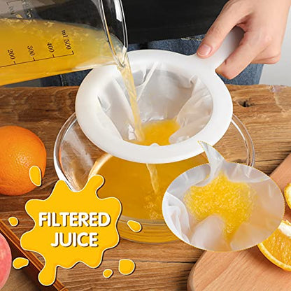Zopeal 2 Pcs Ultra Fine Mesh Plastic Strainer for Kefir Grain, 80/300 Mesh - size: 80/300 Mesh