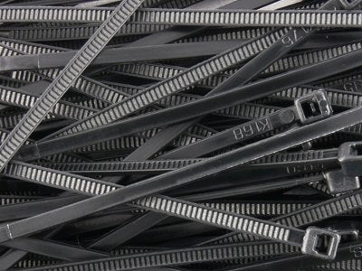Secure 6 Inch UV Black 18 lb Miniature Nylon Cable Tie - 100 Pack - color: Black, size: 6 Inch